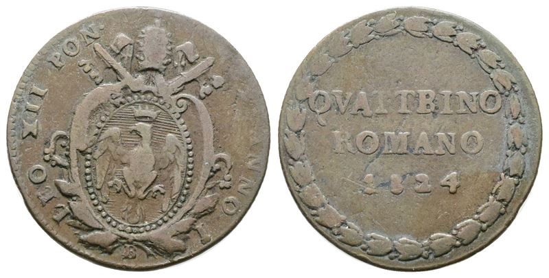 Leone XII, Quattrino 1824 dello Stato Pontificio