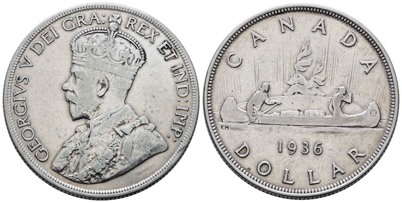Canada. Giorgio V (1910-1936). Dollaro 1936. Km 31; Ag; 23,3gr