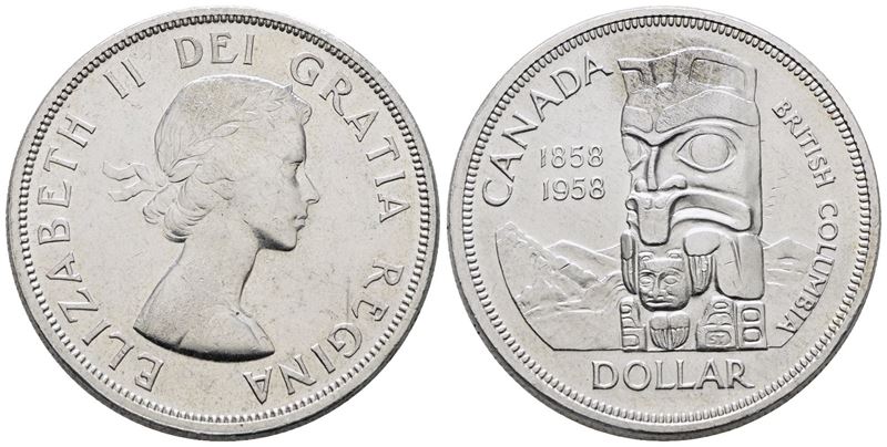 Canada. Elisabetta II (1952-2022). Dollaro 1958. Km 55; Ag; 23,3gr