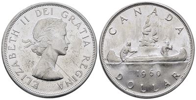 Canada. Elisabetta II (1952-2022). Dollaro 1960. Km 54; Ag; 23,3gr