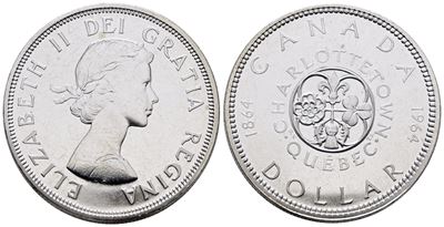 Canada. Elisabetta II (1952-2022). Dollaro 1964. Km 58; Ag; 23,3gr. in Bustina Originale.