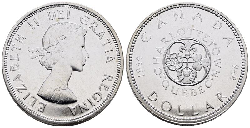 Canada. Elisabetta II (1952-2022). Dollaro 1964. Km 58; Ag; 23,3gr. in Bustina Originale.