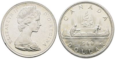 Canada. Elisabetta II (1952-2022). Dollaro 1966. Km 64.1; Ag; 23,3gr.
