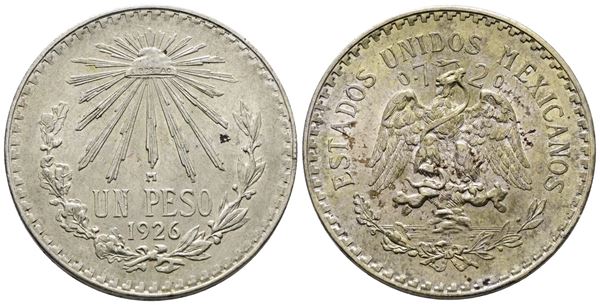 MESSICO. 1 peso 1926. KM 455; Ag; 16,66gr