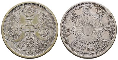 Giappone. Showa (1926-1989). 50 Sen 1929. Y 5025; Ag; 4,95gr