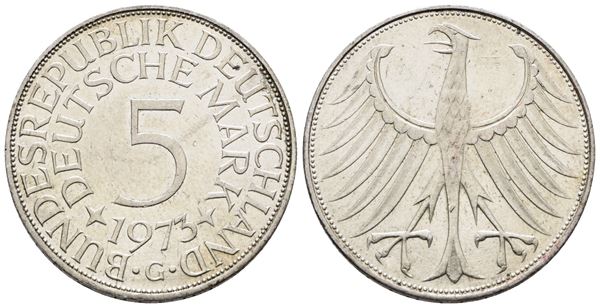 GERMANIA. 5 marchi 1973 G. KM 112; Ag; 11,2gr