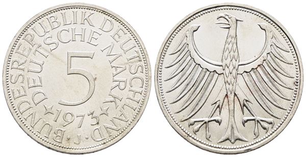 GERMANIA. 5 marchi 1973 J. KM 112; Ag; 11,2gr