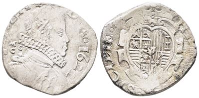 Napoli. Regno di Napoli. Filippo IV di Spagna (1621-1665). Tarì 20 Grana 1622 MC/C. Mir 245/3. Ma...