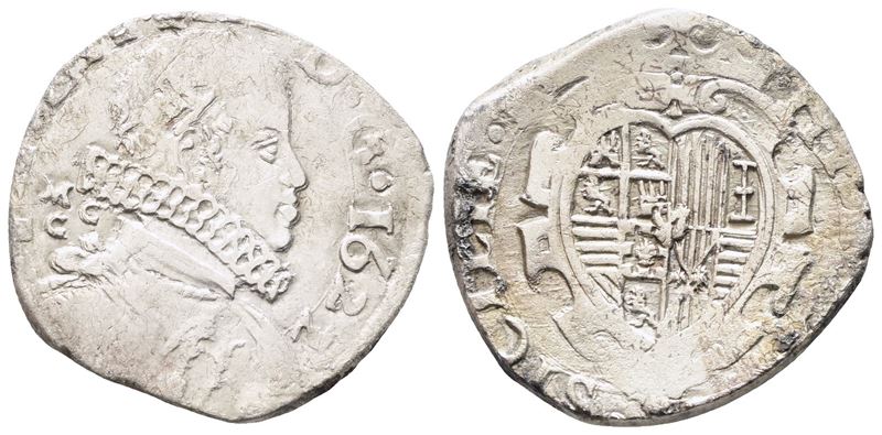 Napoli. Regno di Napoli. Filippo IV di Spagna (1621-1665). Tarì 20 Grana 1622 MC/C. Mir 245/3. Ma...