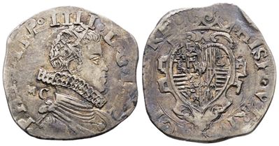 Napoli. Regno di Napoli. Filippo IV di Spagna (1621-1665). Tarì 20 Grana 1622 MC. Mir Manca. Magl...