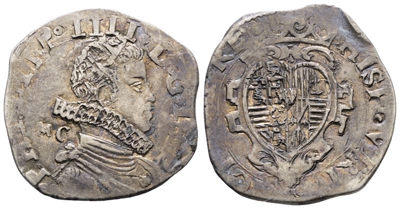 Napoli. Regno di Napoli. Filippo IV di Spagna (1621-1665). Tarì 20 Grana 1622 MC. Mir Manca. Magl...