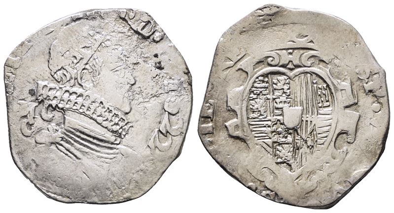Napoli. Regno di Napoli. Filippo IV di Spagna (1621-1665). Tarì 20 Grana 1622 MC/C. Mir 245/3. Ma...