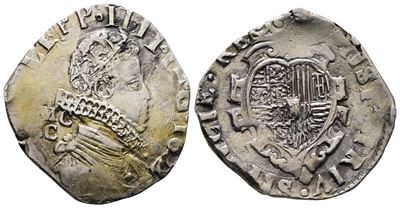 Napoli. Regno di Napoli. Filippo IV di Spagna (1621-1665). Tarì 20 Grana 1622 MC/C. Mir 245/3. Ma...