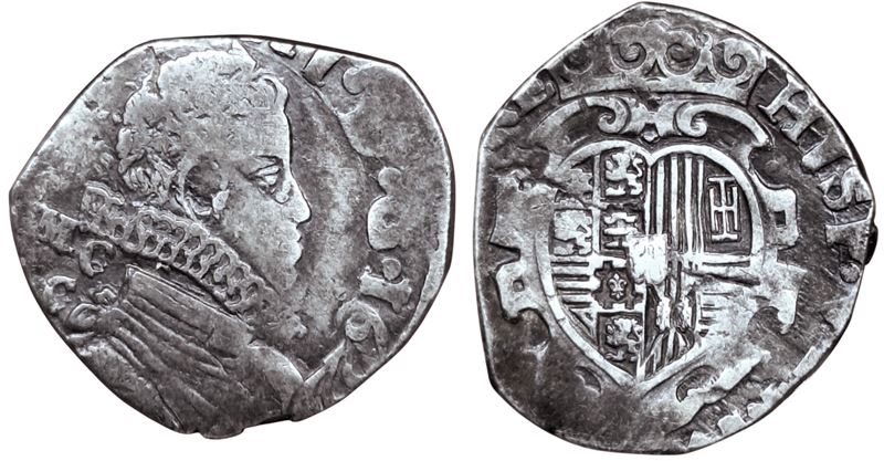 Napoli. Regno di Napoli. Filippo IV di Spagna (1621-1665). Tarì 20 Grana 1622 MC/C. Mir 245/3. Ma...
