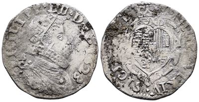 Napoli. Regno di Napoli. Filippo IV di Spagna (1621-1665). Tarì 20 Grana 1623 b/C, Giglio Come Si...