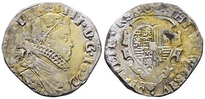 Napoli. Regno di Napoli. Filippo IV di Spagna (1621-1665). Tarì 20 Grana 1622 MC/C. Mir 245/3. Ma...