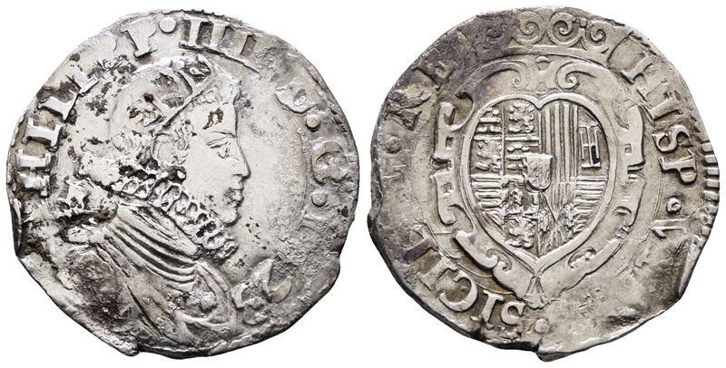 Napoli. Regno di Napoli. Filippo IV di Spagna (1621-1665). Tarì 20 Grana 1623 b/C. Mir 245/7. Mag...