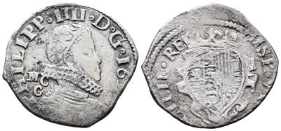 Napoli. Regno di Napoli. Filippo IV di Spagna (1621-1665). Tarì 20 Grana 1622 MC/C. Mir 245/3. Ma...
