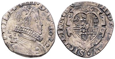 Napoli. Regno di Napoli. Filippo IV di Spagna (1621-1665). Tarì 20 Grana 1622 MC/C. Mir 245/3. Ma...
