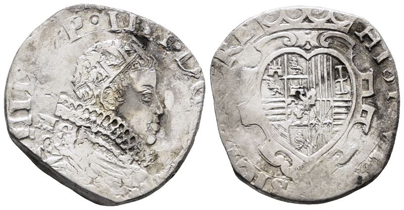 Napoli. Regno di Napoli. Filippo IV di Spagna (1621-1665). Tarì 20 Grana 1622 MC/C. Mir 245/3. Ma...