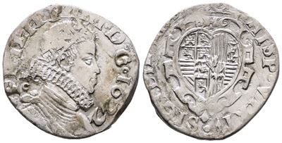 Napoli. Regno di Napoli. Filippo IV di Spagna (1621-1665). Tarì 20 Grana 1622 MC/C. Mir 245/3. Ma...