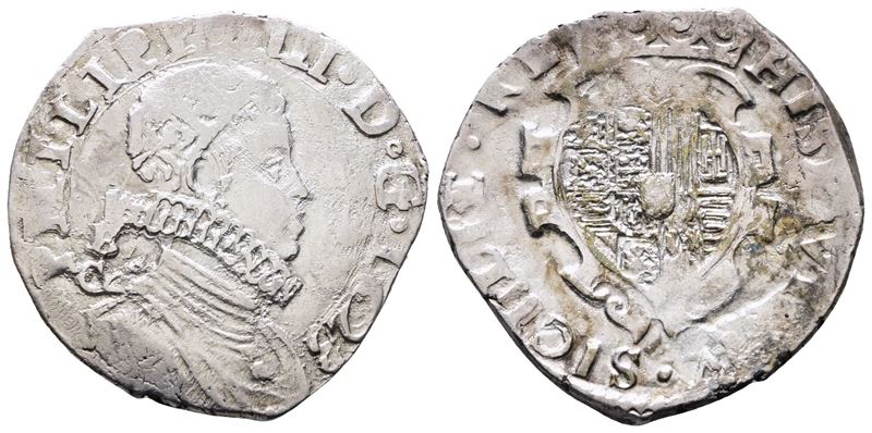 Napoli. Regno di Napoli. Filippo IV di Spagna (1621-1665). Tarì 20 Grana 1623 b/C. Mir 245/7. Mag...
