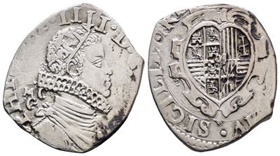 Napoli. Regno di Napoli. Filippo IV di Spagna (1621-1665). Tarì 20 Grana 1622 MC/C. Mir 245/3. Ma...