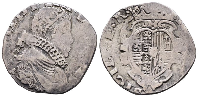 Napoli. Regno di Napoli. Filippo IV di Spagna (1621-1665). Tarì 20 Grana 1623 b/C. X Come Simbolo...