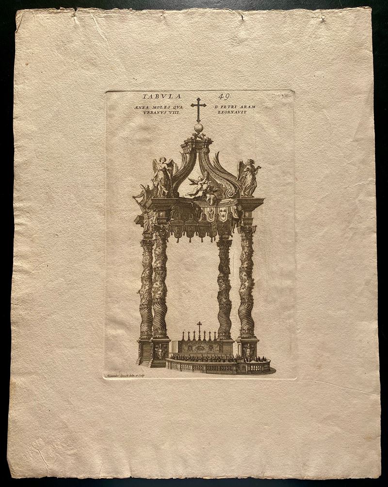 Aenea moles qua d. Petri aram Urbanus VIII exornavit (Baldacchino di San Pietro)