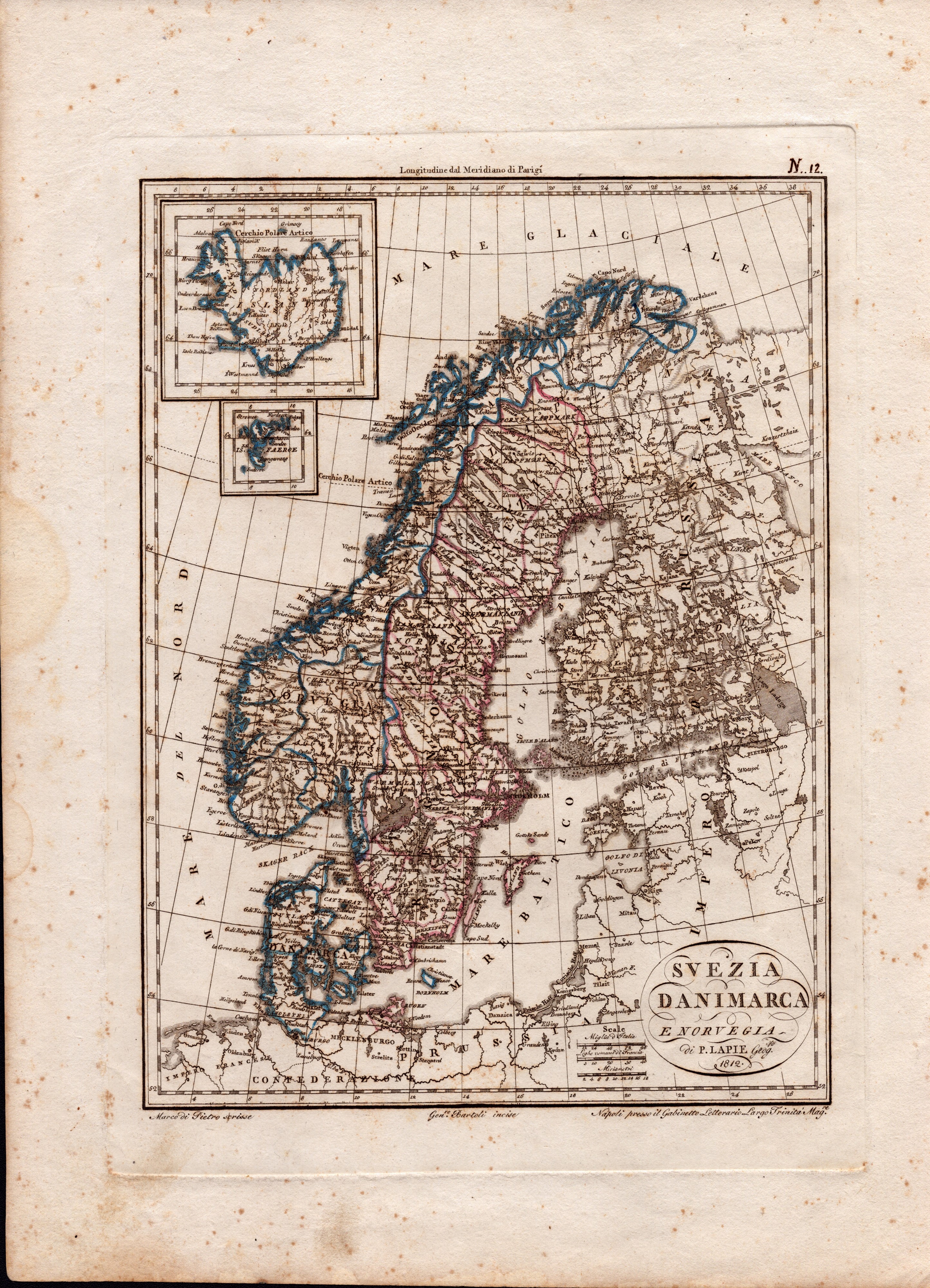 Paesi baltici, lotto di quattro mappe