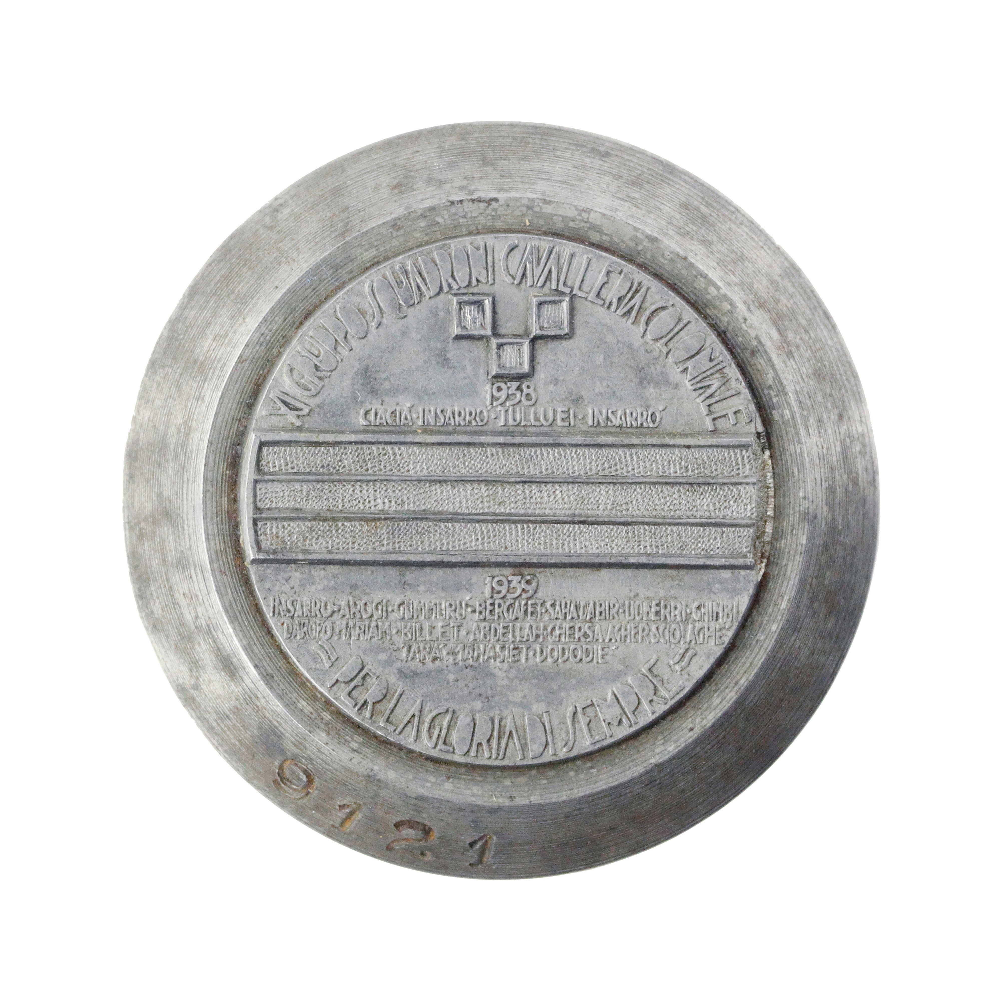 P - a.o.I. XI Gruppo Squadroni Cavalleria Coloniale 1938 -1939. per la Gloria di Sempre 41 X 41