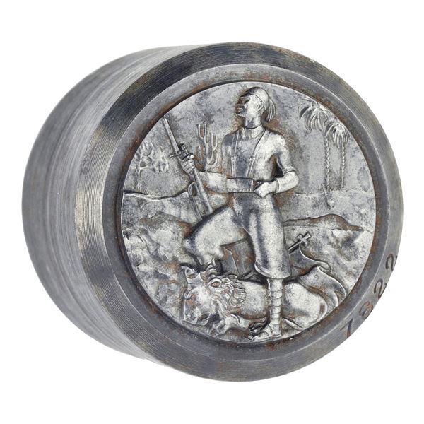P -  A.O.I.  MILITE CON LEONE E PALME 45 X 45