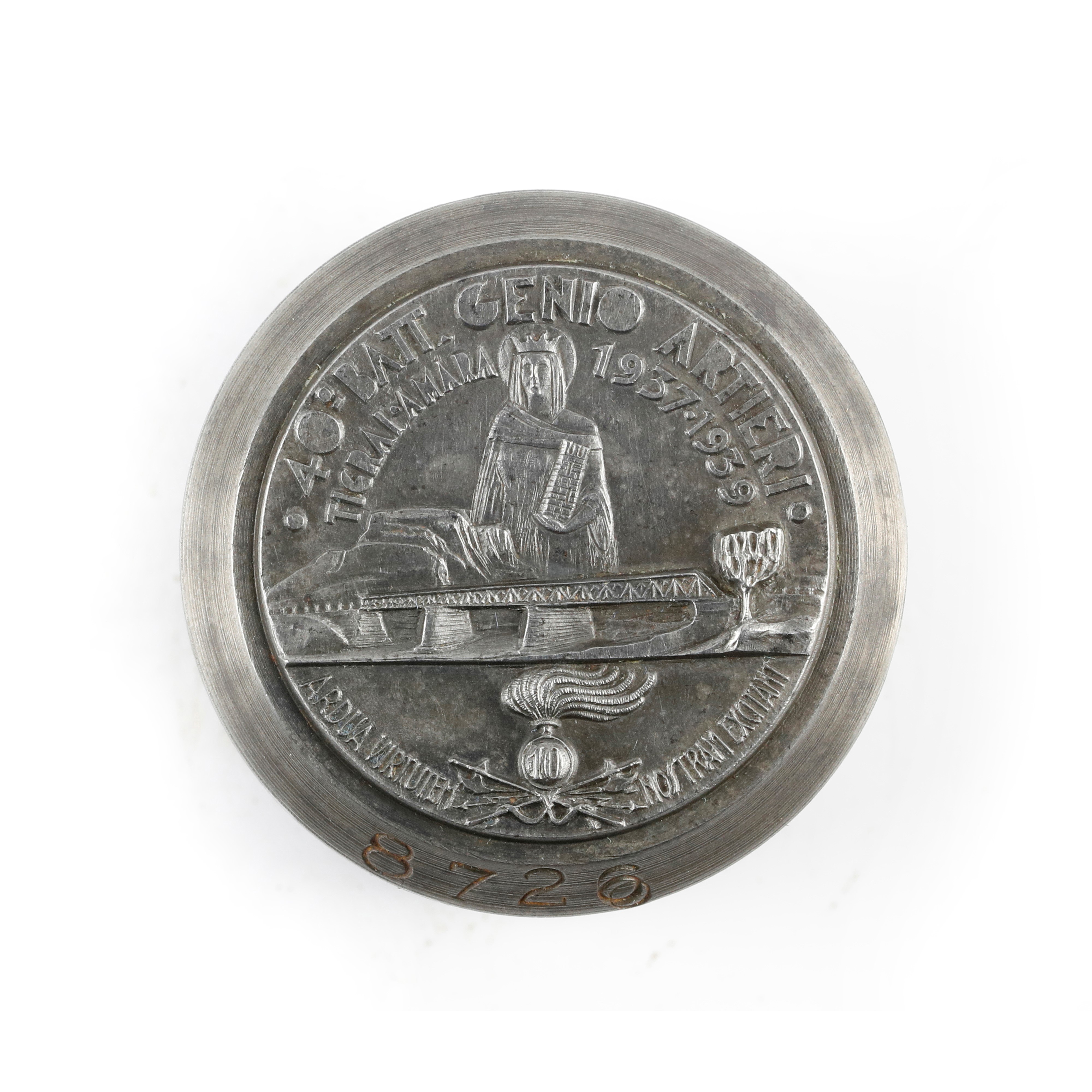 P - Militari 40ø Batt Genio Artieri Tigrai-amara 1937-1939 Ardua Virtutem Nostram Excitant 36 X 3...