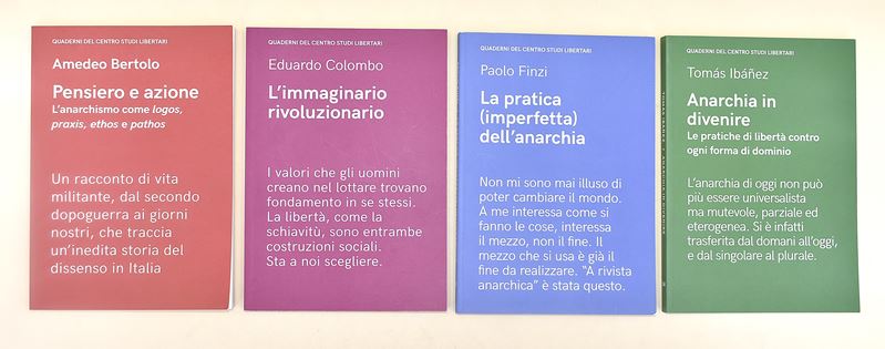 Quaderni del Centro Studi Libertari - 4 Volumi