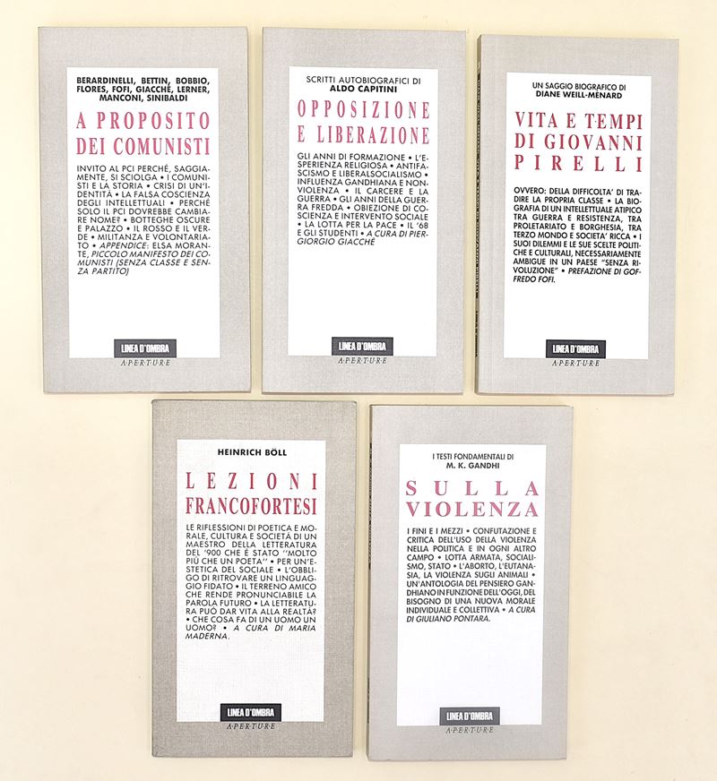Edizioni Linea D'ombra. Filosofia Politica - 5 Volumi