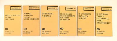 Filosofia Politica. De Donato Editore, Collana Dissensi - 6 Volumi in Brossura Editoriale