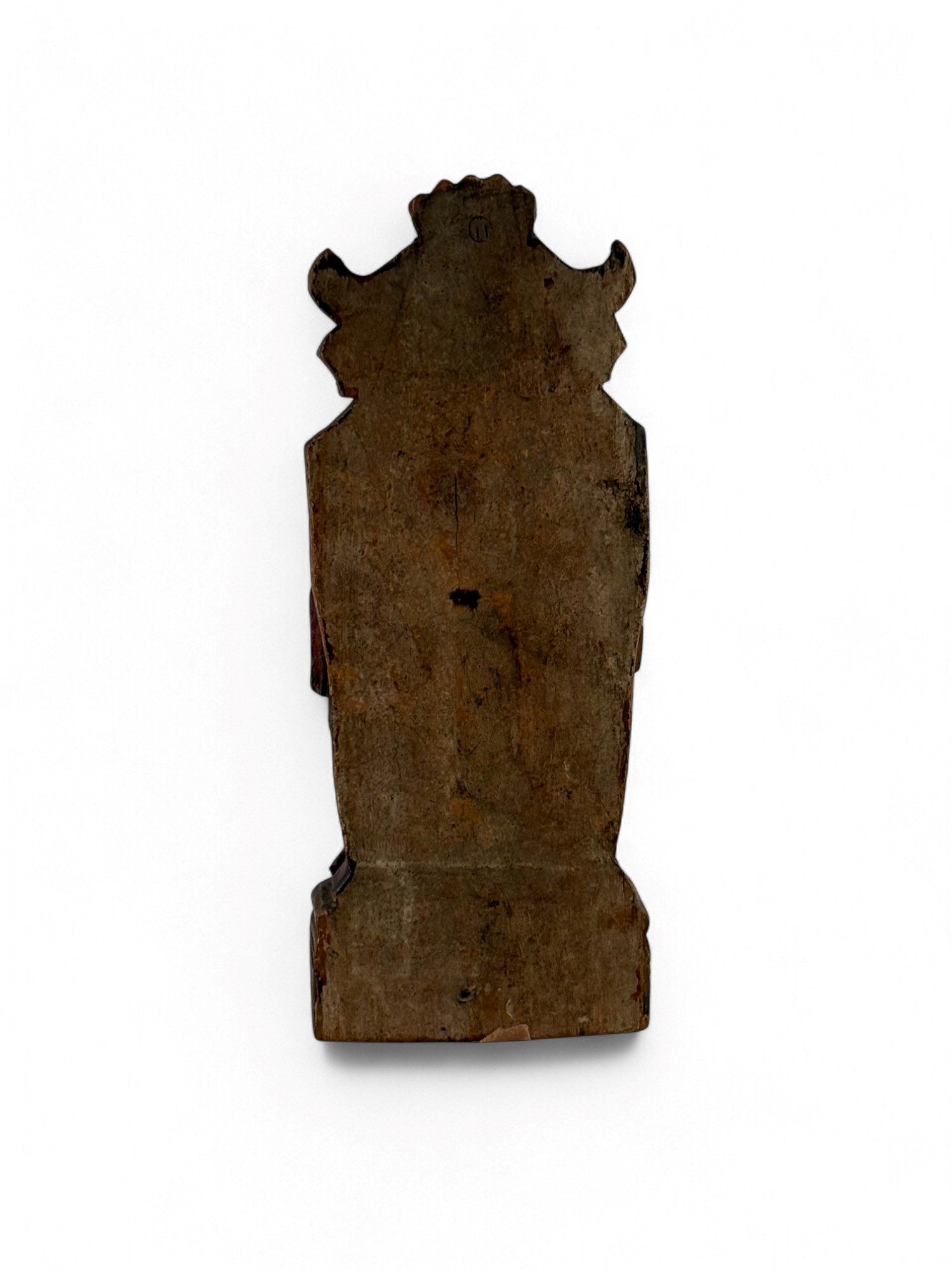 Scultura Indo-portoghese in Legno Policromo