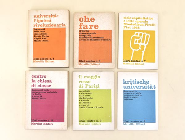 Marsilio editori. Filosofia politica. Collana Libri contro. - 6 volumi in brossura editoriale