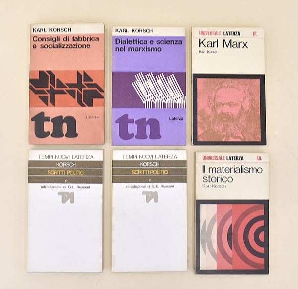 Opere di Karl Korsch. Laterza. - 6 volumi in brossura editoriale