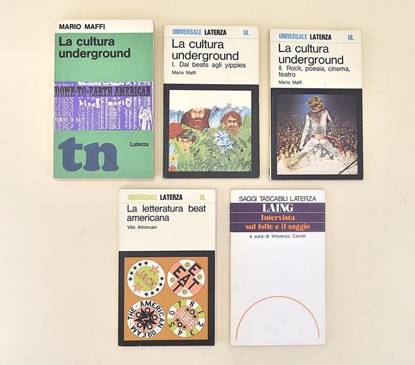 Cultura underground e Letteratura beat americana. Editrice Laterza. - 5 volumi in brossura editoriale