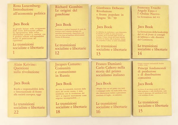 Edizioni Jaca Books. Collana: Le transizioni socialiste libertarie. - 8 volumi in brossura editoriale