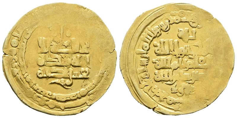 MONDO ISLAMICO. Dinastia dei Samanidi. Zecca di Herat. Dinar in oro. AU 4,54gr.