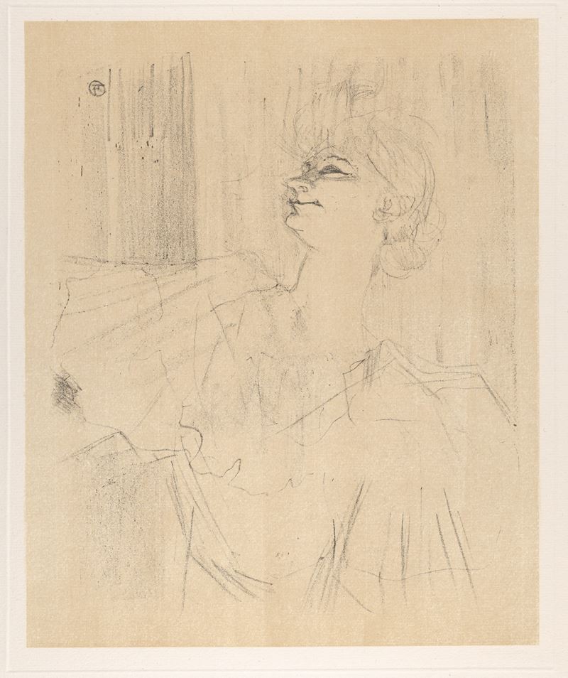 Henri Toulouse-lautrec - Yvette Guilbert – A Menilmontant de Bruant, litografia