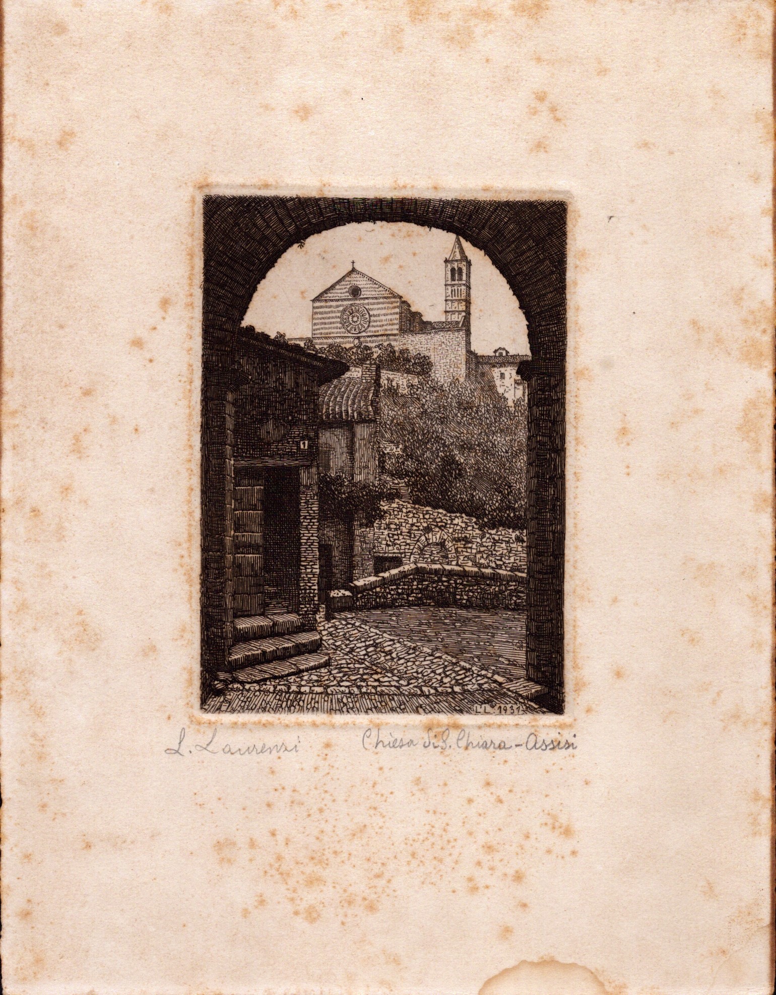 Laurenzio Laurenzi - Assisi: Interno di S. Francesco | S. Damiano | Chiesa di S. Chiara | Convent...