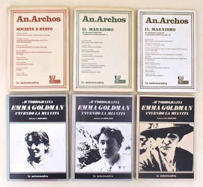Edizioni la Salamandra. Biblioteca An.archos. Autobiografia di Emma Goldman. - 6 Volumi in Brossu...