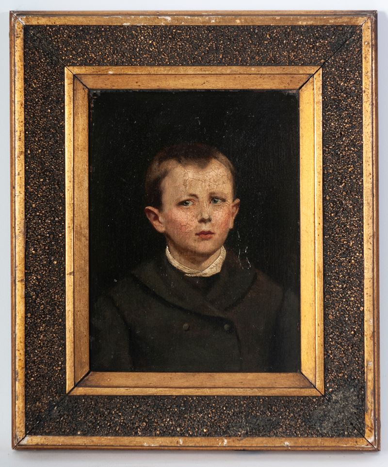 Scuola nord-europea, Ritratto di fanciullo, olio su tavola