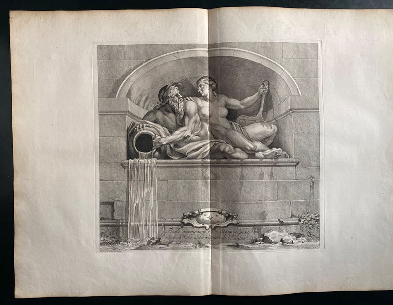 Fleuve accompagné d'une Nayade, peint dans le fond d'une niche à l'entrée de l'Escalier