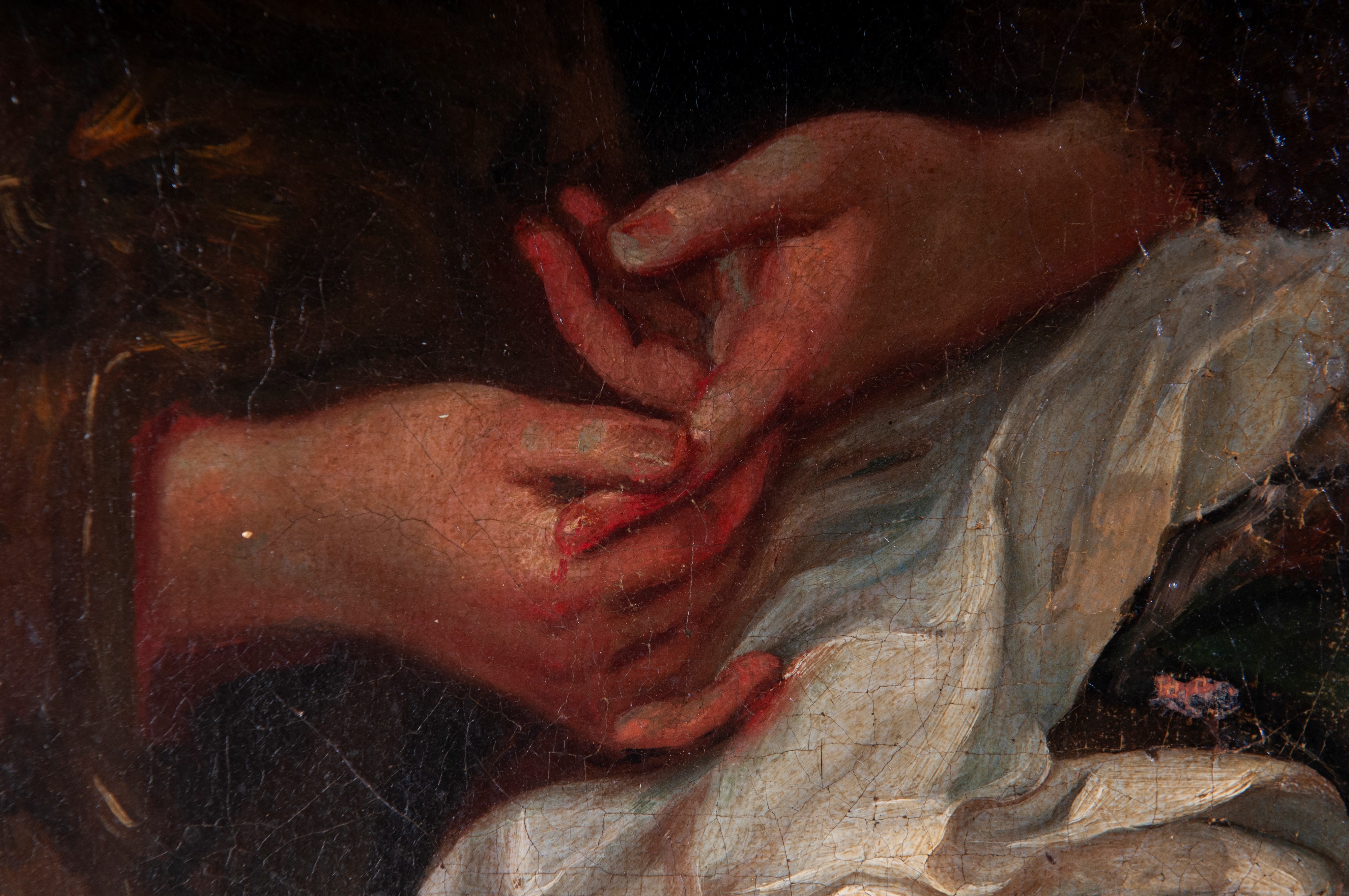 Autore Ignoto, Cucitrice, dipinto olio su tela