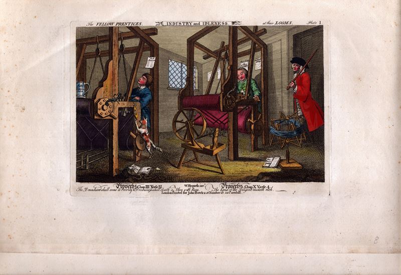William Hogarth - The Fellow 'prentices At Their Looms (industry And Idleness)