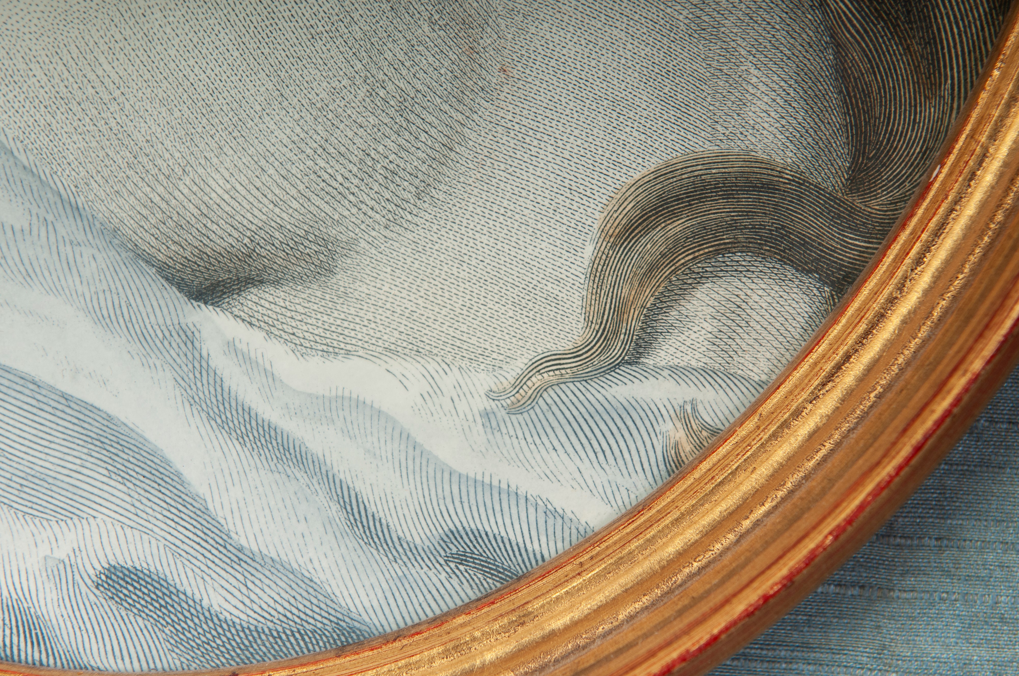 Busto di bambina, multiplo su carta